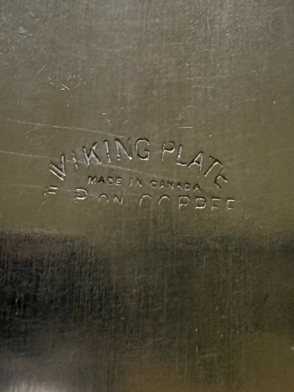 Viking Plate from Canada tray, Elegance EP Brass sugar & creamer